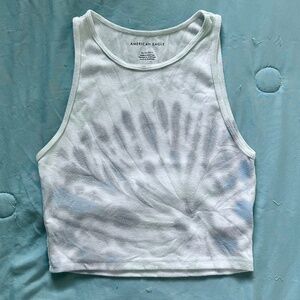 American Eagle Tie Dye High Neck Tank Crop Top XS LIKE NEW